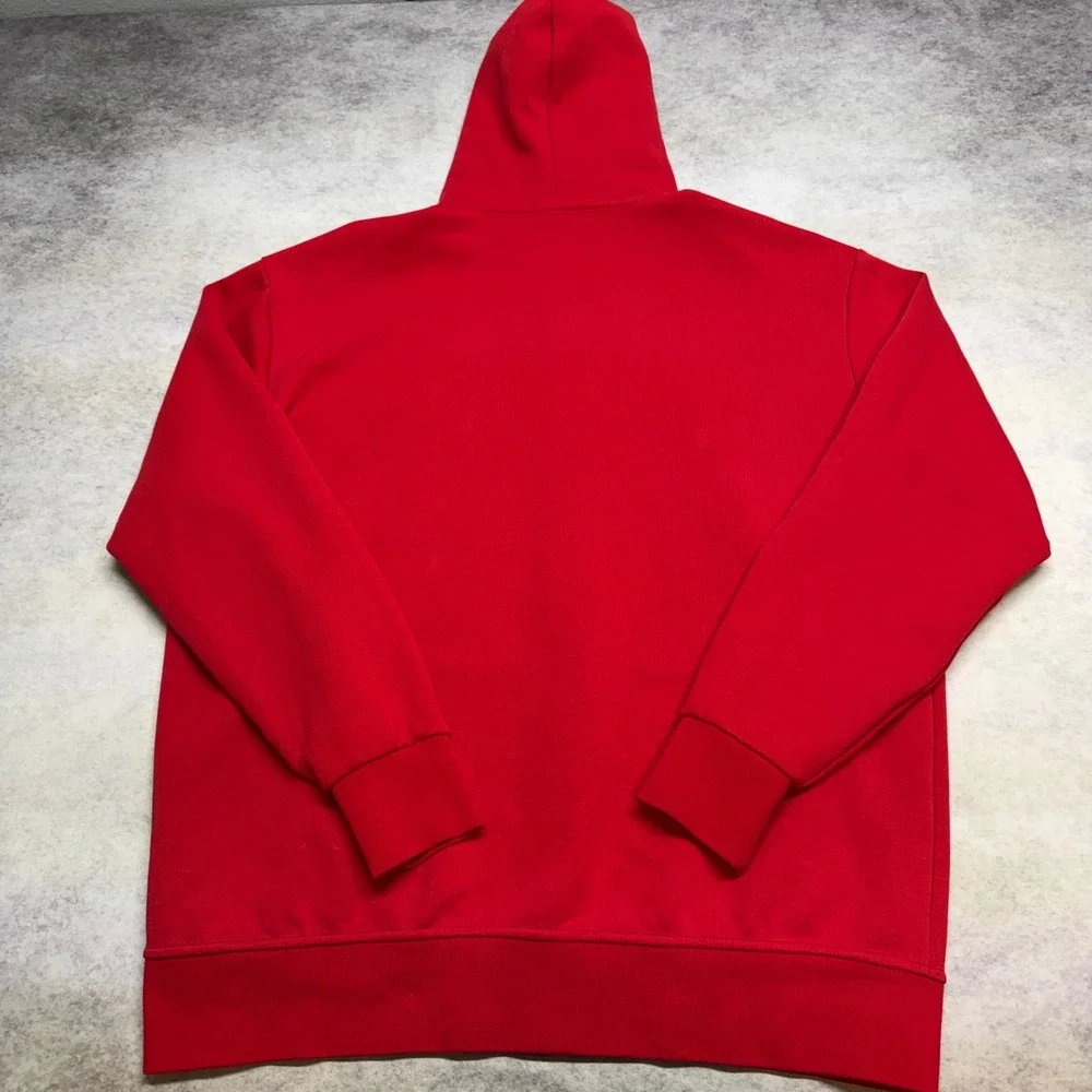 Polo Ralph Lauren Full Zip Hoodie Mens XLT Red Embroidered Pony Logo Sweatshirt